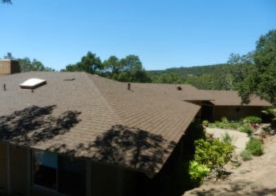 Finished roof with skylights
